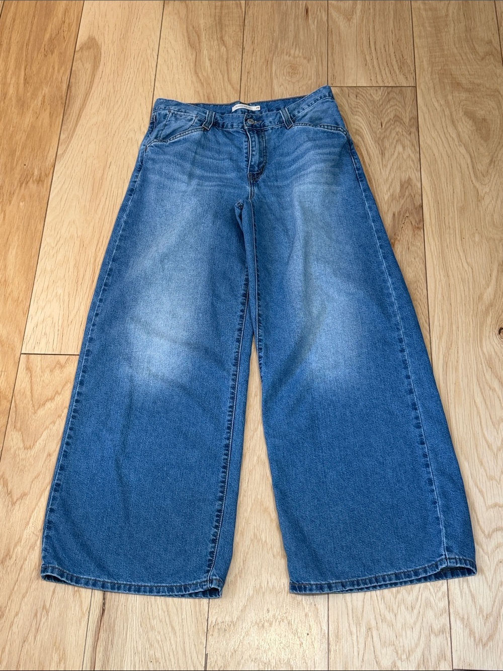 Levi's Medium Blue Wide-Leg High-Rise Jeans